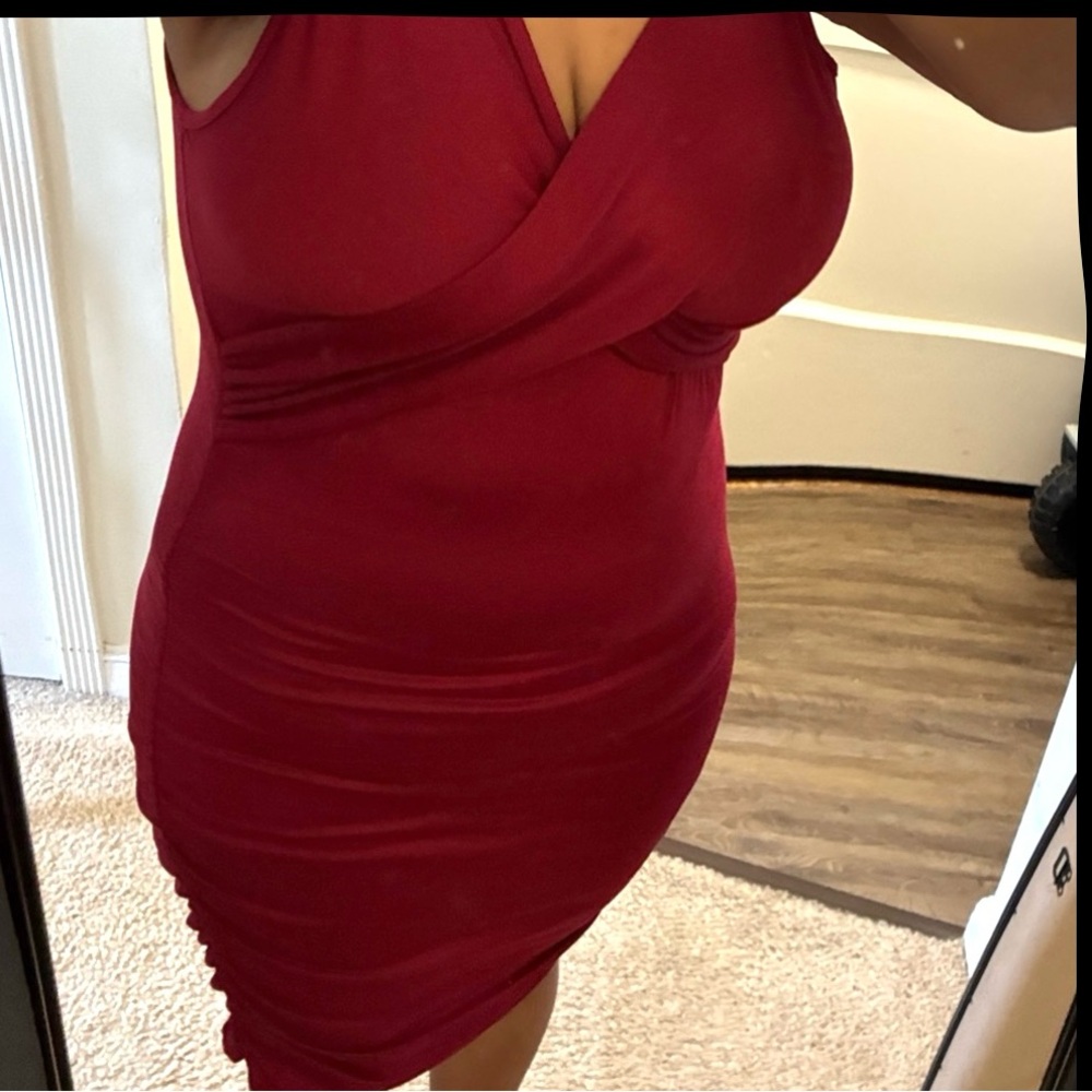 Sexy Red Midi Dress